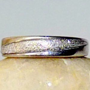 Vintage 925 Sterling Silver Minimalist Band Ring Sz 6 1/2